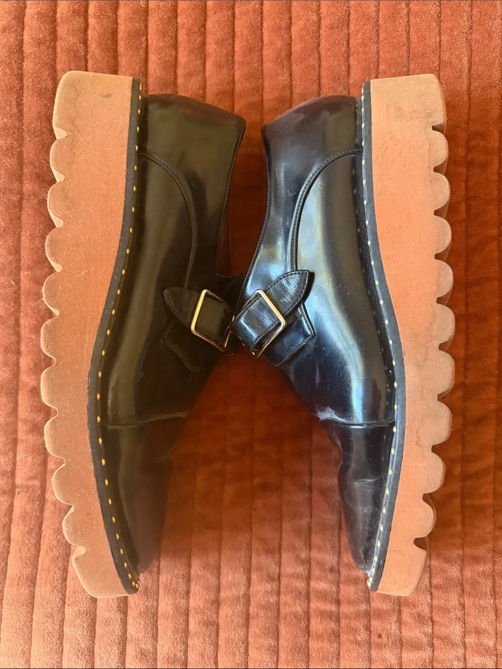 STELLA McCARTNEY Black Vegan Leather Odette Platform Loafers